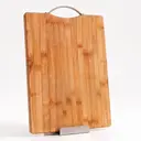 Tábua de Corte de Bambu Retangular 36x26 cm com Alça de Inox