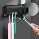Suporte para 4 Escovas de Dentes com Luz UV e Dispenser de Pasta — USB — imagem 2