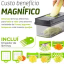 Fatiador Profissional Multifuncional De Aço Inoxidável 16 Em 1 Para Vegetais/Frutas/Legumes — imagem 4